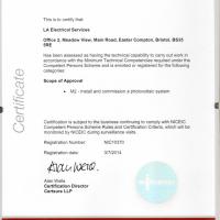 NICEIC Certificate